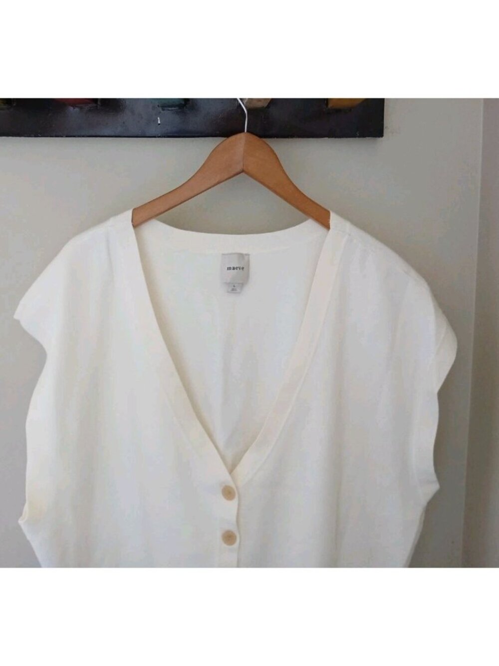 Anthropologie Maeve Slouchy Cardigan Sweater Vest - Picture 2 of 8
